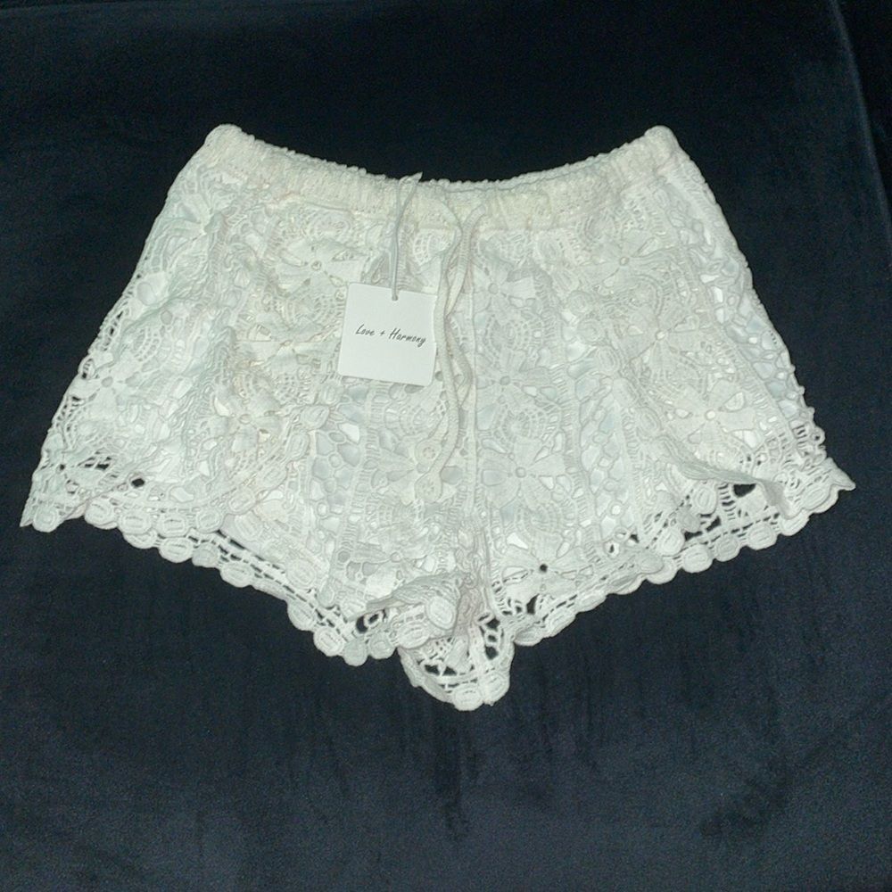White Lace Women Shorts